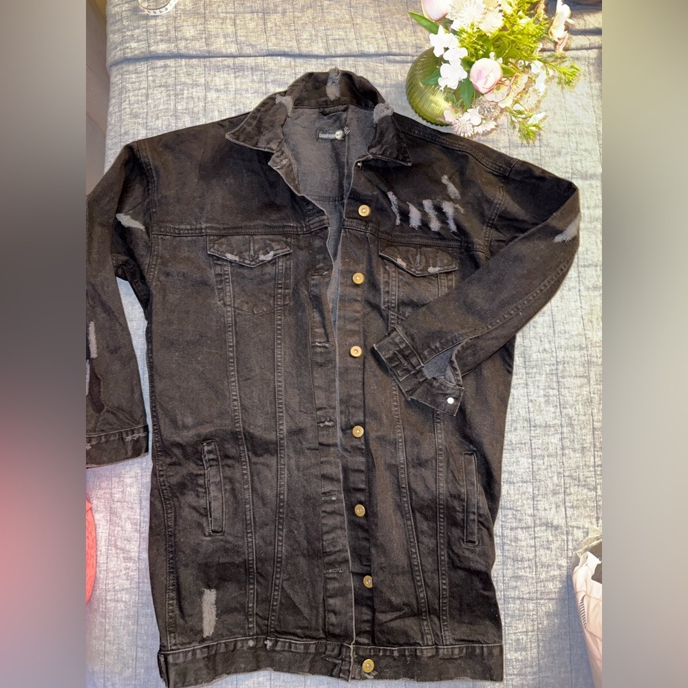 Boohoo Black Jean Jacket